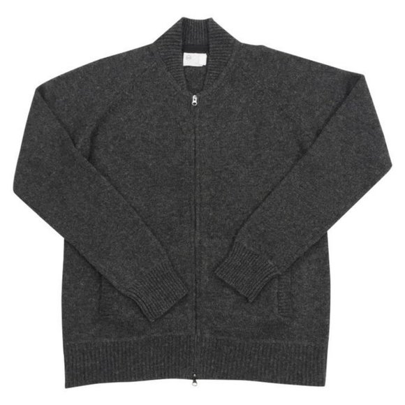 Adriano Goldschmied • Lambs Wool Blend Full Zip Cardigan Sweater - Picture 1 of 12